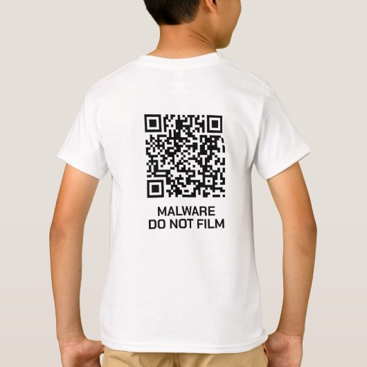 アンチ監視アーマーTシャツ – マルウェ警告ア Tシャツ (裏面)