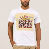 アンチ目覚めたTシャツレトロスタイルTEES Tシャツ (正面)