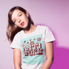 アンチ目覚めたTシャツレトロスタイルTEES Tシャツ