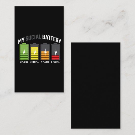 アンチ社おもしろい会内向性低社会性電池 名刺 (正面/裏面)