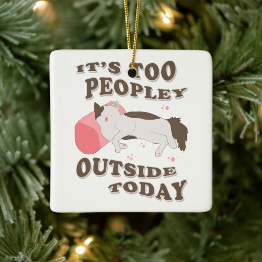 アンチ社交猫 セラミックオーナメント (ツリー)