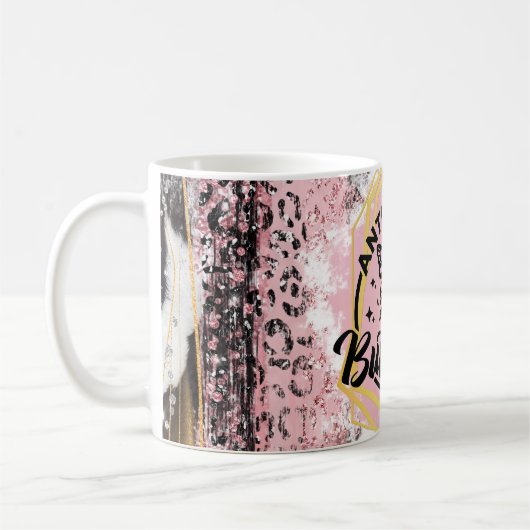 アンチ社会の蝶セラミックマグカップ コーヒーマグカップ (左)