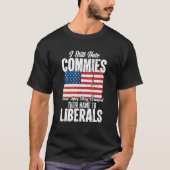 アンチ社会主義共産主義プロアメリカ愛国主義 Tシャツ (正面)