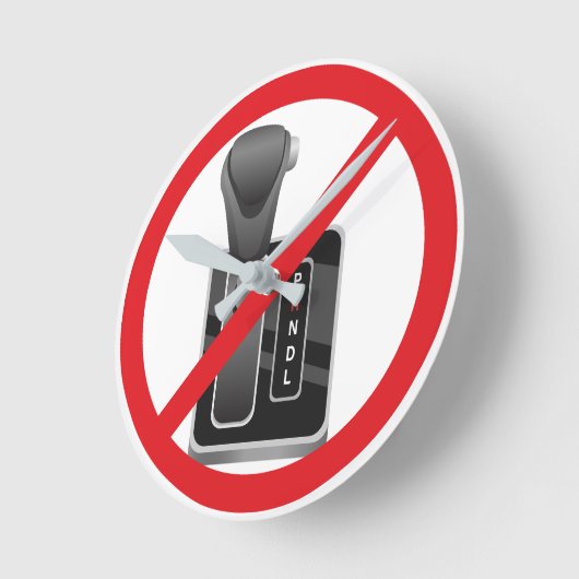 アンチ自動 – スティックおもしろいシフトマニュアルギアボックス ラウンド壁時計 (傾斜)