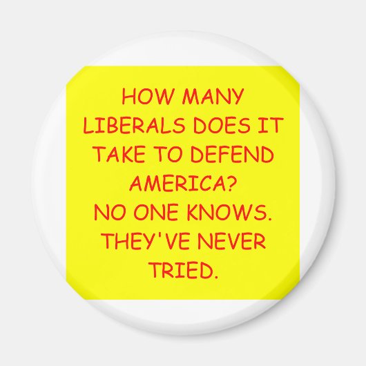 アンチ自由主義のアンチオバマ冗談 マグネット (正面)