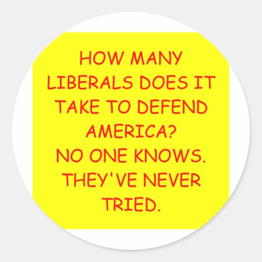 アンチ自由主義のアンチオバマ冗談 ラウンドシール (正面)