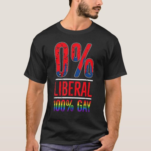 アンチ自由主義のLGBTゲイクール・共和党員 Tシャツ (正面)