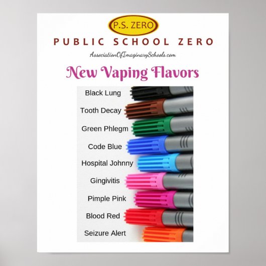 アンチ蒸発アンチ喫煙健康警告ポスター ポスター (正面)