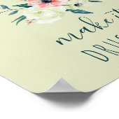 アンチ薬緑とピンクのフローラ認識度 ポスター (角)