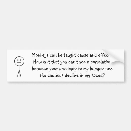 アンチ車間距離無視 バンパーステッカー (正面)