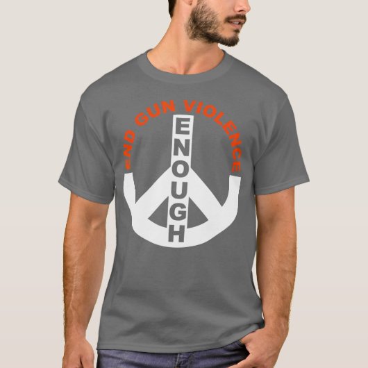 アンチ銃スローガン改革エンドガンコントロール Tシャツ (正面)