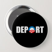 アンチ – オバマのバンパーステッカー – 今すぐオバマをデポート 缶バッジ (正面&裏面)