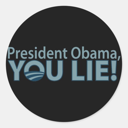 アンチ – オバマよ嘘！ ラウンドシール (正面)