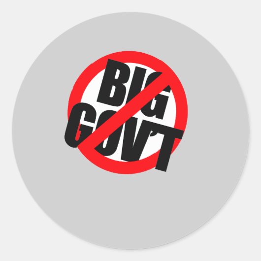 アンチ – オバマアンチ – 大政府 ラウンドシール (正面)