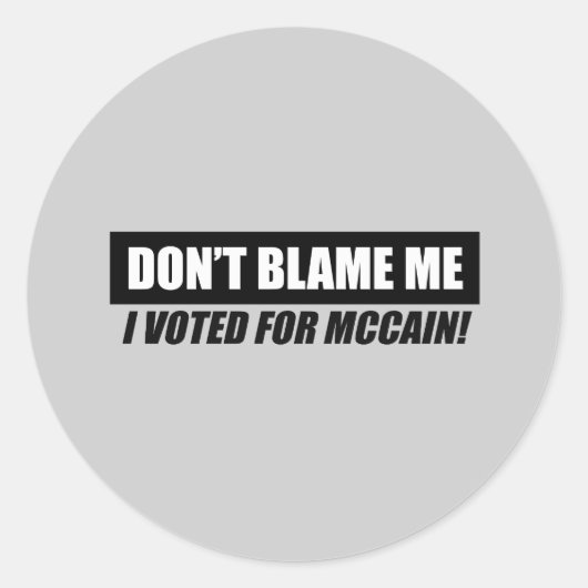 アンチ – オバマバンパーステッカー – 私は投票した私を非難しない ラウンドシール (正面)