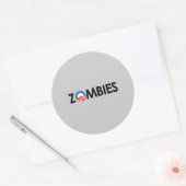 アンチ – オバマ – ゾンビズブラック ラウンドシール (封筒)