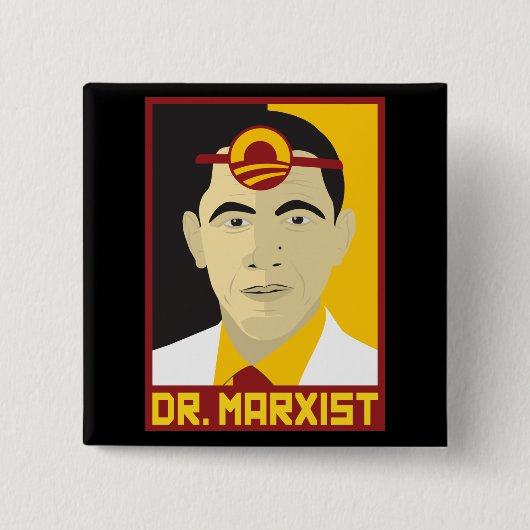 アンチ – オバマ：マルクス医師 缶バッジ (正面)
