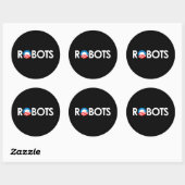 アンチ – オバマ – ロボット白 ラウンドシール (シート)