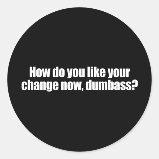 アンチ – オバマ – 今の変更はダンバを好む ラウンドシール (正面)