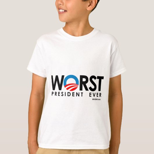 アンチ – オバマ – 史上最悪の大統領 Tシャツ (正面)