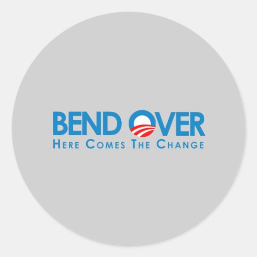 アンチ – オバマ – 変更のために曲げる ラウンドシール (正面)