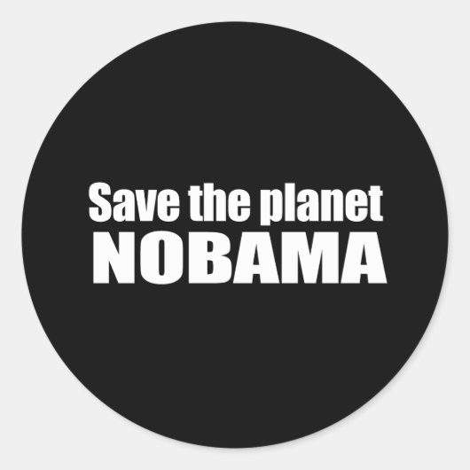 アンチ – オバマ – 惑星を救う，ノバマ ラウンドシール (正面)