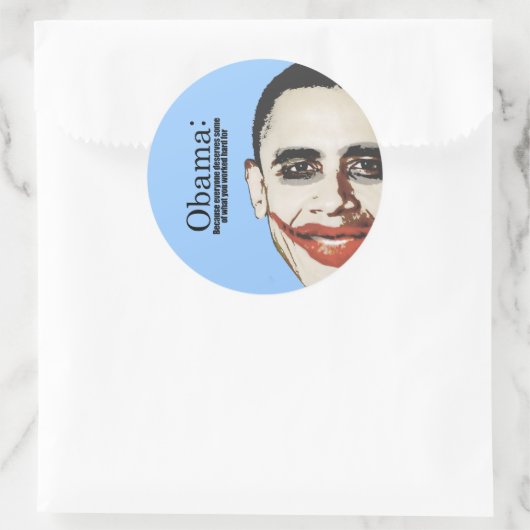 アンチ – オバマ – 誰もがあなたの金を受け取る価値があるため ラウンドシール (バッグ)