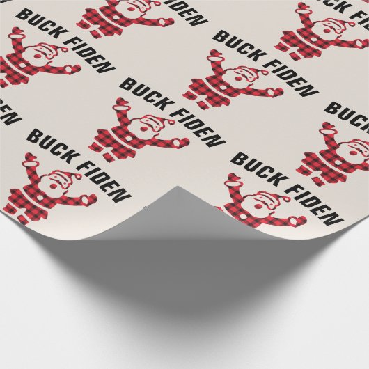 アンチ – ジョーバイデン氏バックおもしろいフィデンクリスマス ラッピングペーパー (角)