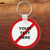 アンチ – スラッシュ付きテンプレート円 キーホルダー (正面)