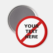 アンチ – スラッシュ付きテンプレート円 マグネット (正面/裏面)