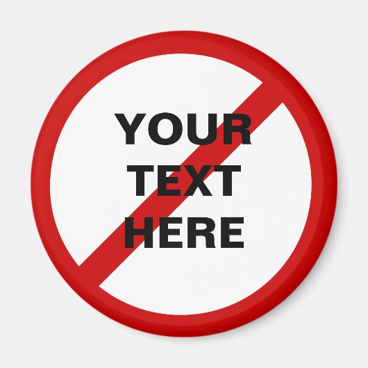 アンチ – スラッシュ付きテンプレート円 マグネット (正面)