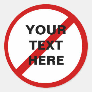 アンチ – スラッシュ付きテンプレート円 ラウンドシール