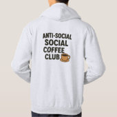 アンチ – ソーシャルコーヒークラブ – おもしろいフード付きスウェットシャツデシ パーカ (裏面)