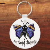 'アンチ – ソーシャルバタフライ'キーチェーン キーホルダー (正面)