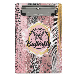 アンチ – ソーシャル蝶ミニクリップボード ミニクリップボード