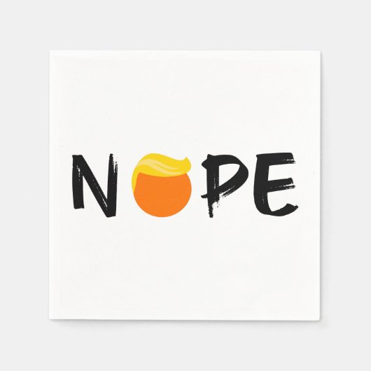 アンチ – トランプ – ノーペ版II スタンダードカクテルナプキン (正面)