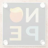 アンチ – トランプ – ノーペ版III ガラスコースター (裏面)