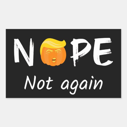 アンチ – トランプ – ノーペ、再びハロウィーン版II 長方形シール (正面)