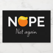 アンチ – トランプ – ノーペ、再びI スパークリングワインラベル (シングルラベル)