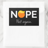 アンチ – トランプ – ノーペ、再びI 長方形シール (バッグ)