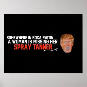 アンチ – トランプ – 女恋しく思性は彼女のスプレー革なめし – ポスター