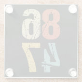 アンチ – トランプ – 86 47 I ガラスコースター (裏面)