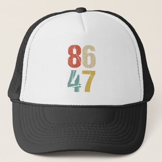 アンチ – トランプ – 86 47 I キャップ (正面)
