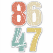 アンチ – トランプ – 86 47 I シール (正面)