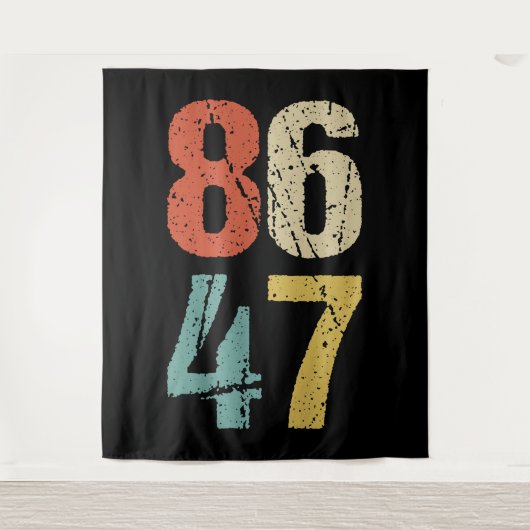 アンチ – トランプ – 86 47 I タペストリー (正面)