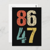 アンチ – トランプ – 86 47 I ポストカード (正面/裏面)