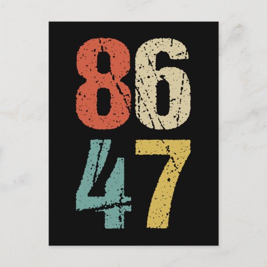 アンチ – トランプ – 86 47 I ポストカード (正面)