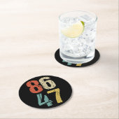 アンチ – トランプ – 86 47 I ラウンドペーパーコースター (インサイチュ)