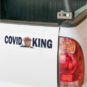 アンチ-トランプCOVIDキングトランプコロナキングをダンプ バンパーステッカー (トラック上)