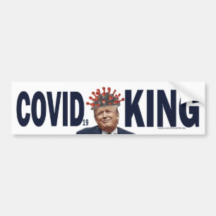 アンチ-トランプCOVIDキングトランプコロナキングをダンプ バンパーステッカー